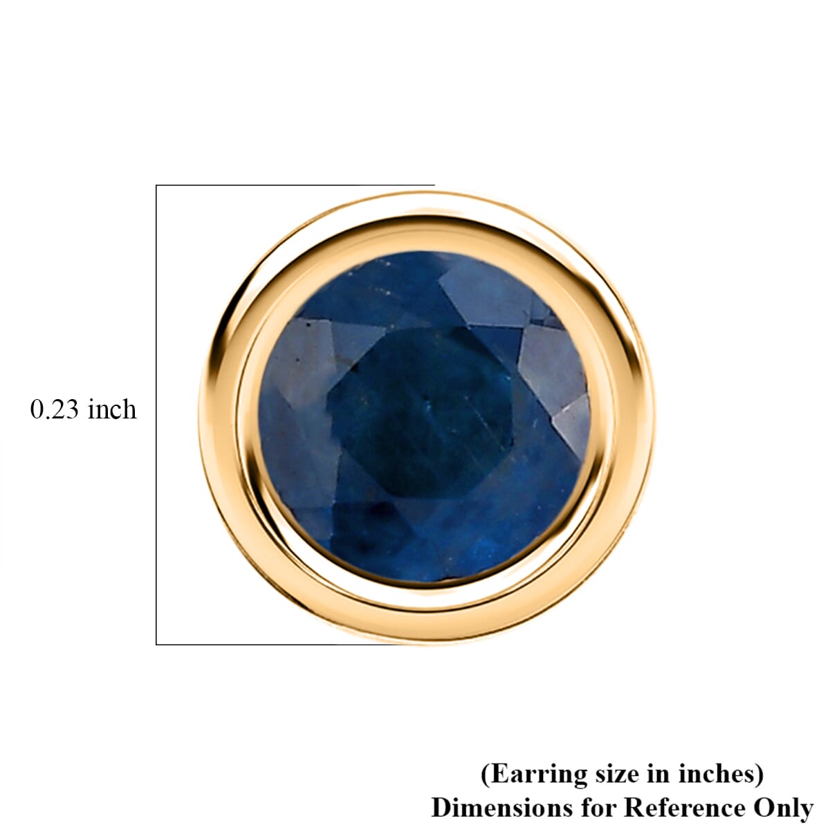 D'Joy Blue Ceylon Sapphire Earrings in 18K YG VermeilSterling Silver 0.68 ctw image number 4