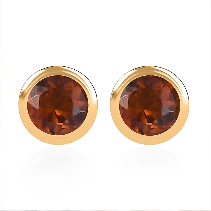 D'Joy Poke Free Santa Ana Madeira Citrine 0.50 ctw Stud Earrings in 18K Vermeil Yellow Gold Over Sterling Silver