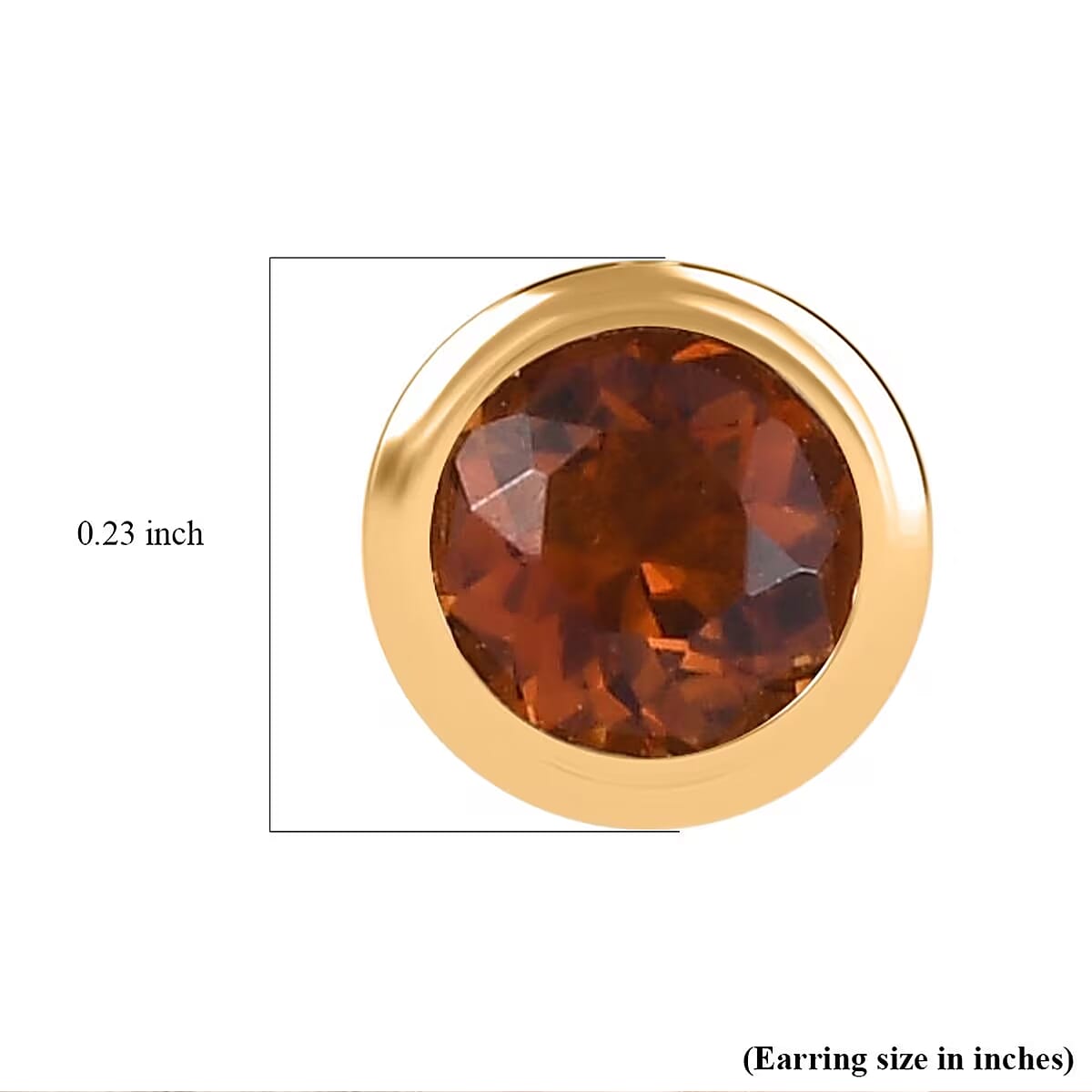 D'Joy Poke Free Santa Ana Madeira Citrine 0.50 ctw Stud Earrings in 18K Vermeil Yellow Gold Over Sterling Silver image number 7