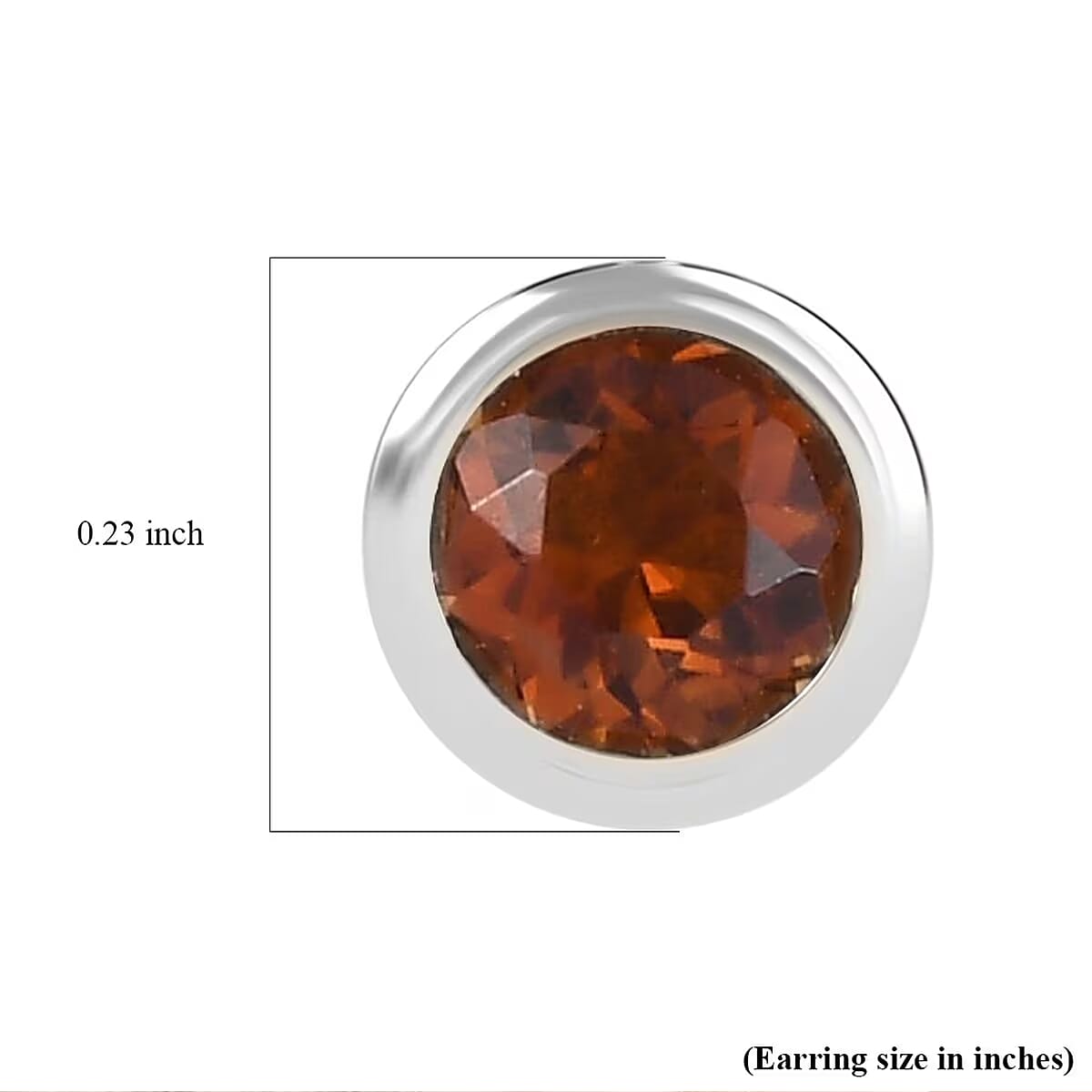 D'Joy Poke Free Santa Ana Madeira Citrine 0.50 ctw Stud Earrings in Rhodium Over Sterling Silver image number 7