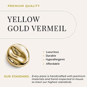 D'Joy Poke Free Tanzanite 0.50 ctw Stud Earrings in 18K Vermeil Yellow Gold Over Sterling Silver (Del. in 10-12 Days)