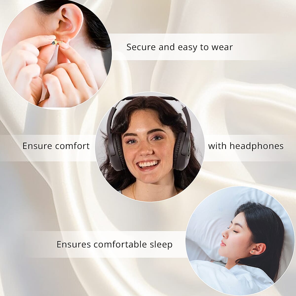 D'Joy Poke Free Aquamarine 0.50 ctw Stud Earrings in 18K Vermeil Yellow Gold Over Sterling Silver image number 3