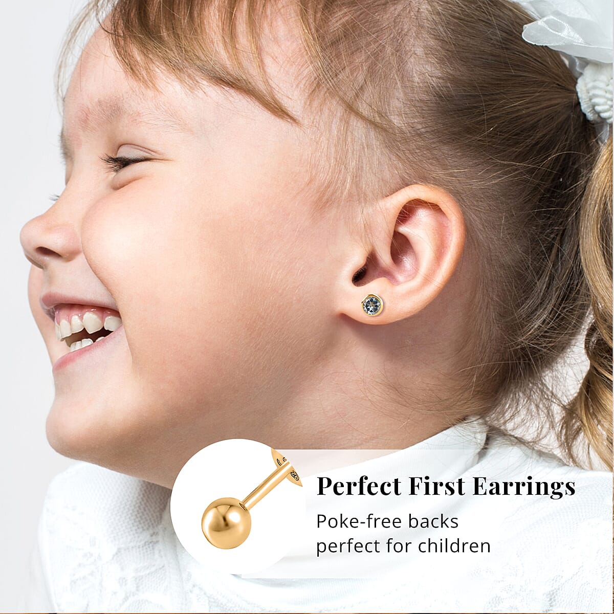 D'Joy Poke Free Aquamarine 0.50 ctw Stud Earrings in 18K Vermeil Yellow Gold Over Sterling Silver image number 4