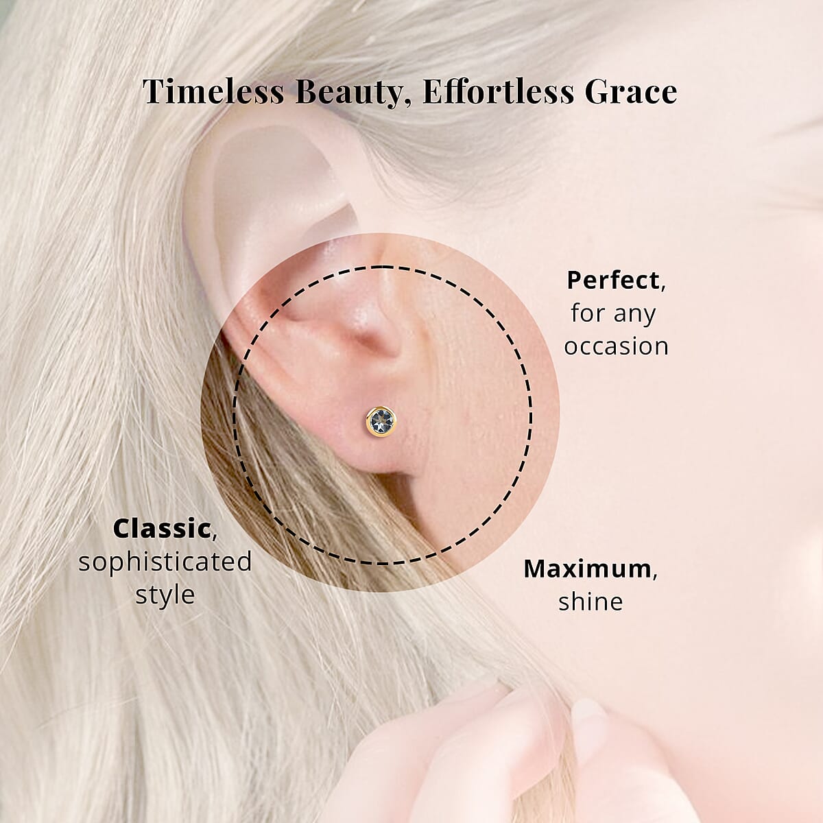 D'Joy Poke Free Aquamarine 0.50 ctw Stud Earrings in 18K Vermeil Yellow Gold Over Sterling Silver image number 6