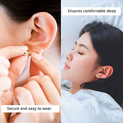D'Joy Poke Free Aquamarine 0.50 ctw Stud Earrings in 18K Vermeil Yellow Gold Over Sterling Silver