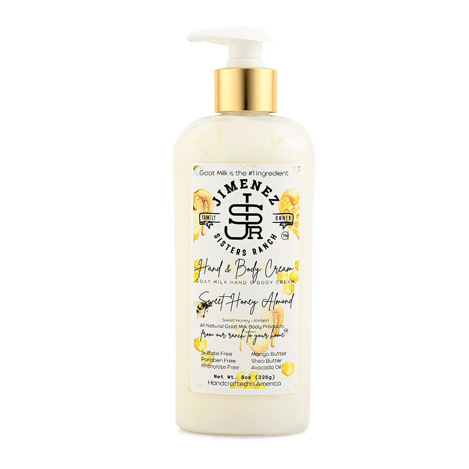 Jimenez Sisters Ranch Sweet Honey Almond Goat Milk Hand & Body Cream