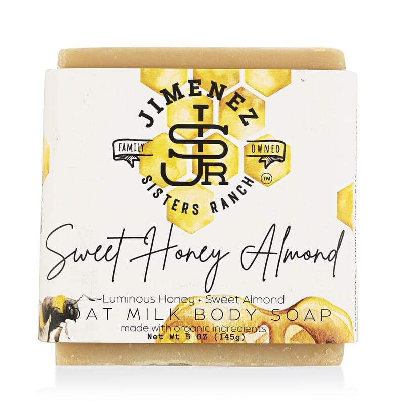 Jimenez Sisters Ranch Goat Milk Bar Soap - Sweet Honey Almond (5oz)