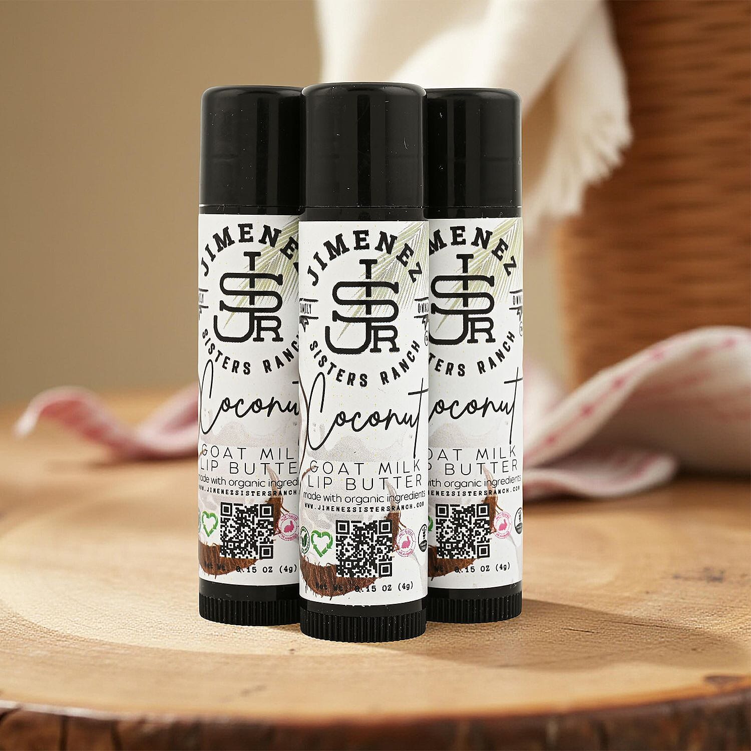 Jimenez Sisters Ranch 3 Pack Goat Milk Lip Butter - Coconut