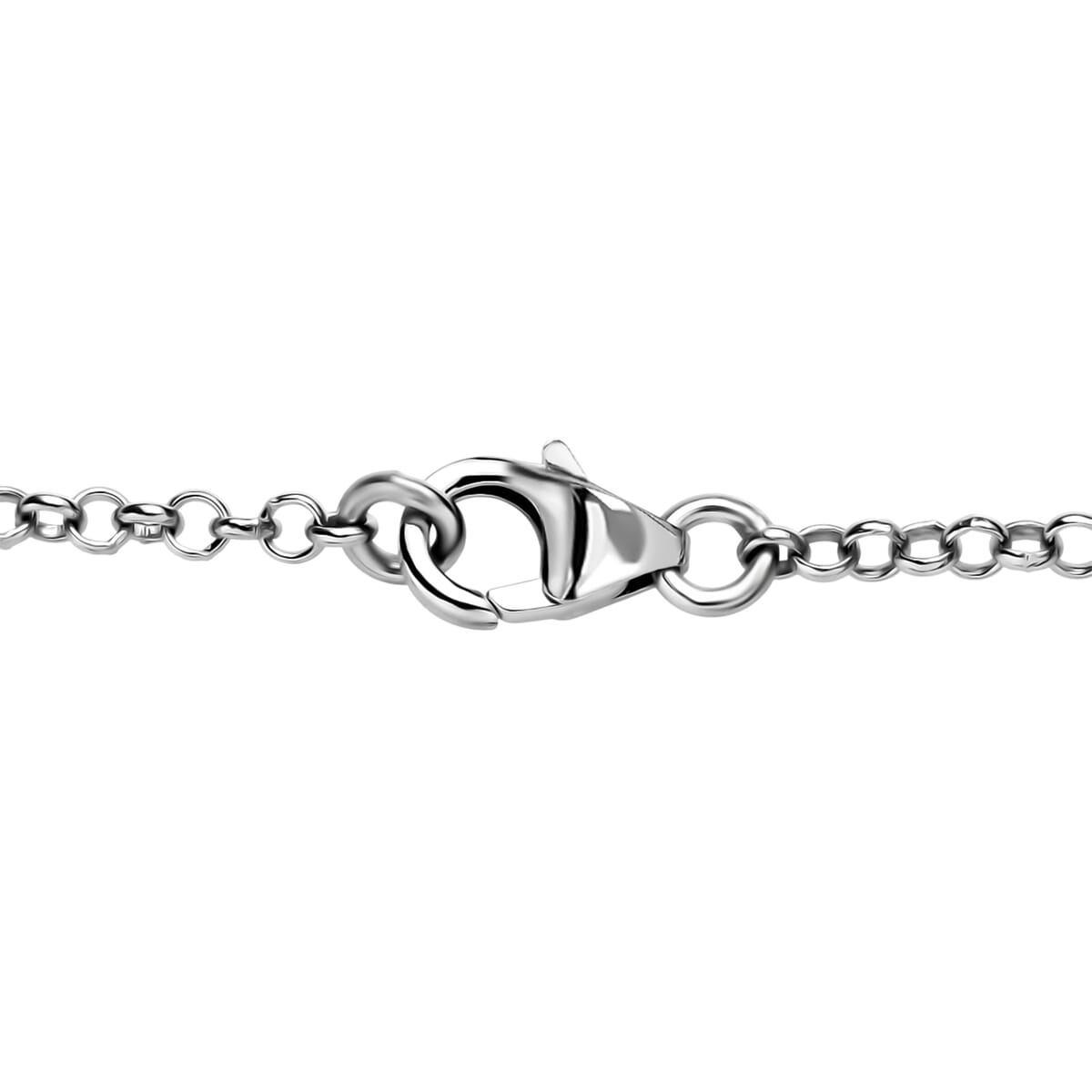 D'Joy Polki Moissanite 8.00 ctw Necklace 18 Inches in Rhodium Over Sterling Silver image number 4