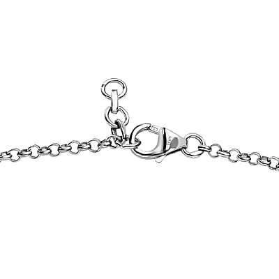 D'Joy Polki Moissanite 4.00 ctw Bracelet in Rhodium Over Sterling Silver (7.25 In)