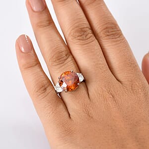 10K White Gold Premium Picos Altos Sphalerite, Luxuriant Lab Grown Diamond (E-F, VS) (1.03 cts) Ring (Size 8.5) 12.35 ctw