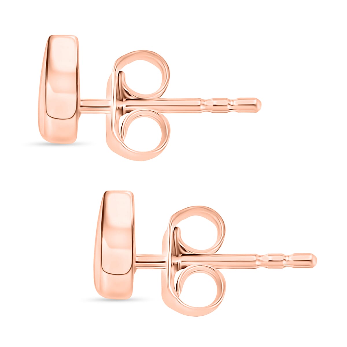 Half Moon Earrings in 10K Rose Gold 1 Grams (Del. in 10-12 Days) image number 2