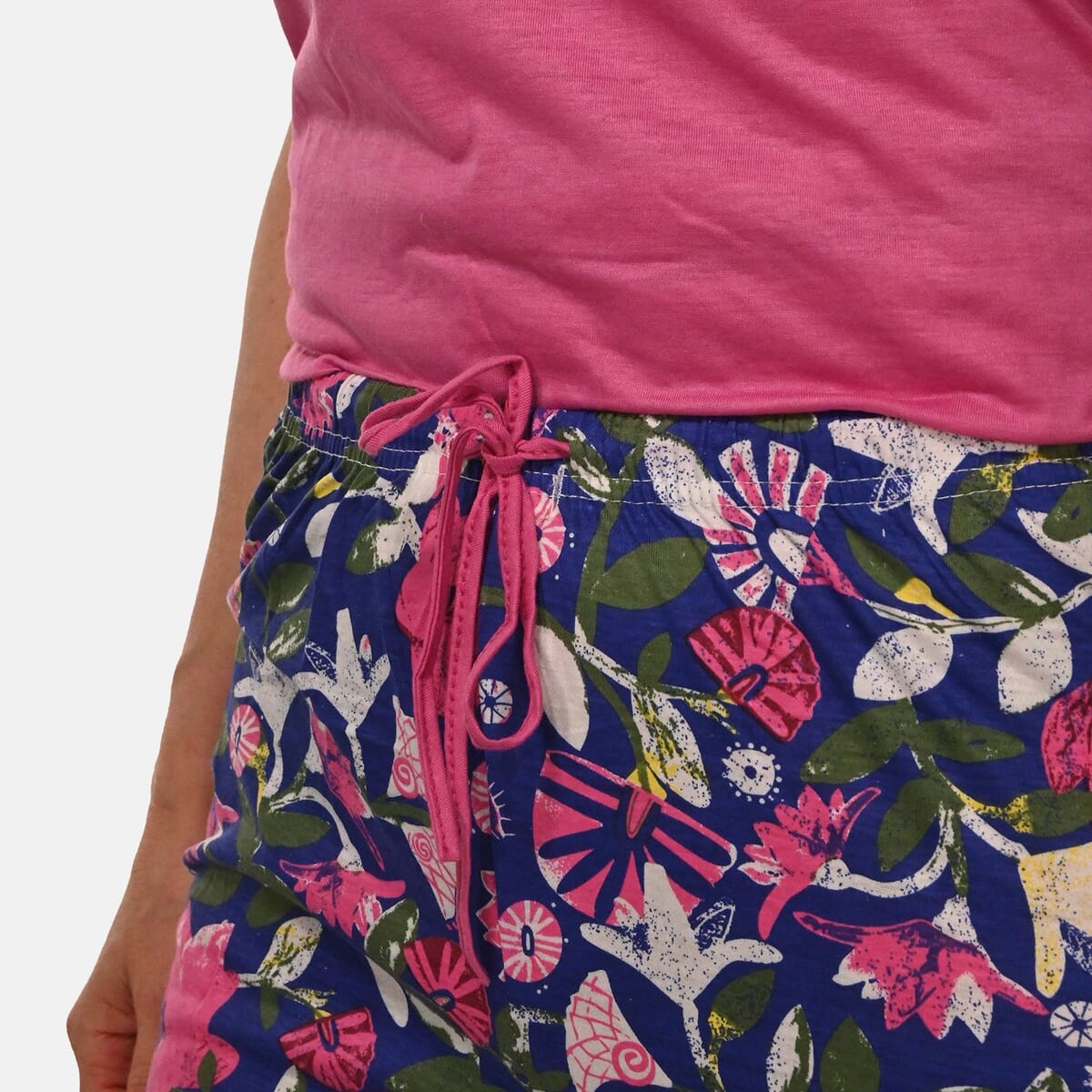 AMANDA PAIGE Berry Floral Sleeveless Pajama Set with Lace Trim – 3X image number 6
