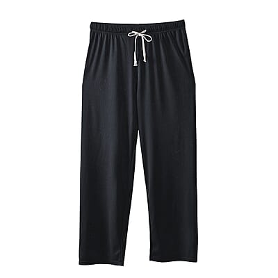 TAMSY Set of 2 Black and Leopard Polyester Lounge Pant with Drawstring - One Size Fits Most