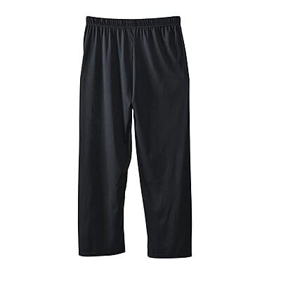 TAMSY Set of 2 Black and Leopard Polyester Lounge Pant with Drawstring - One Size Fits Most