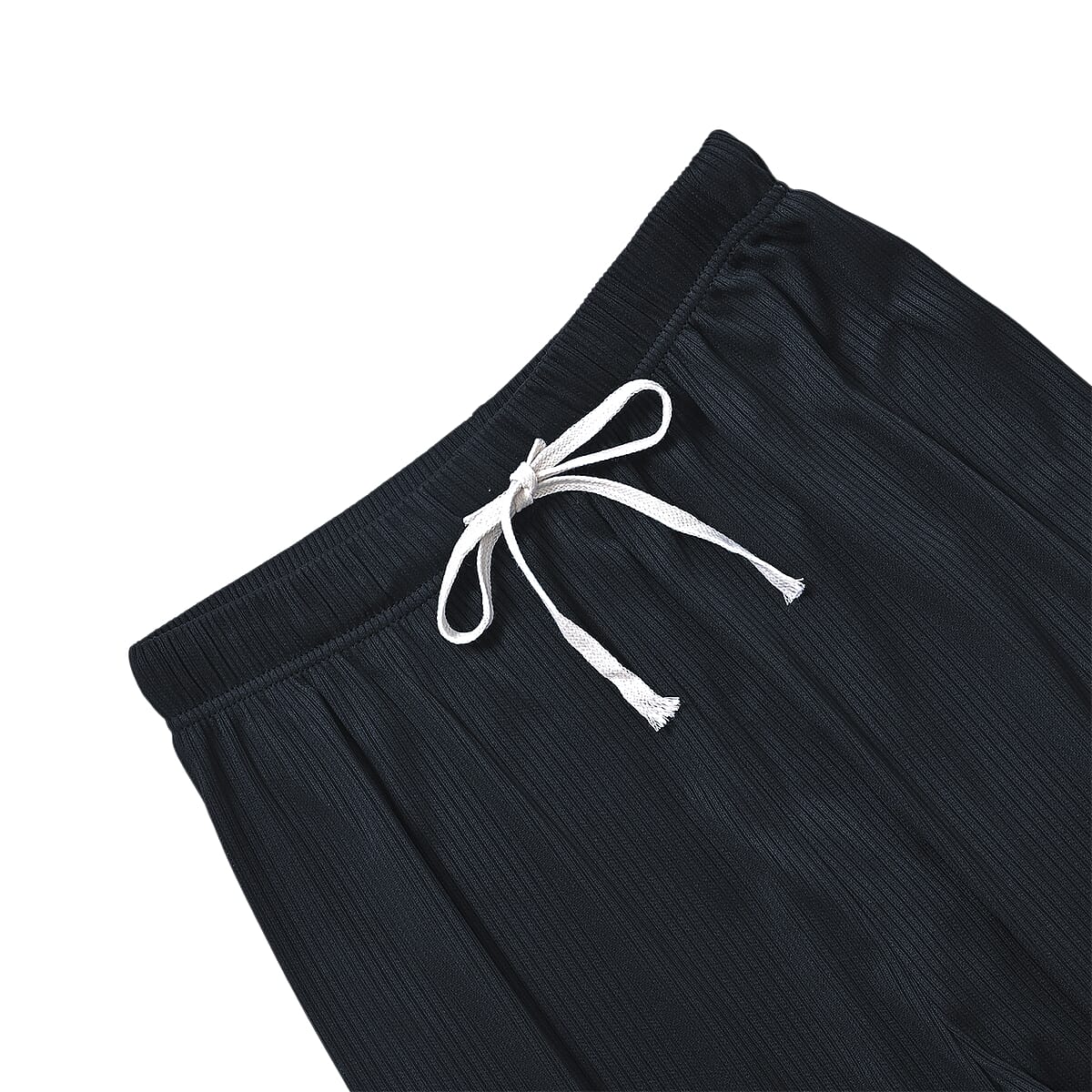 TAMSY Set of 2 Black and Leopard Polyester Lounge Pant with Drawstring - One Size Fits Most image number 3