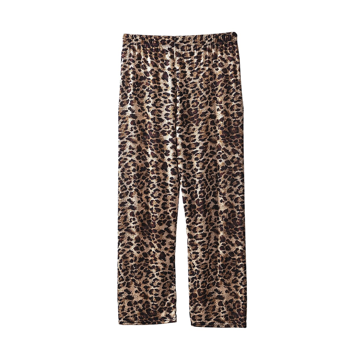 TAMSY Set of 2 Black and Leopard Polyester Lounge Pant with Drawstring - One Size Fits Most image number 6
