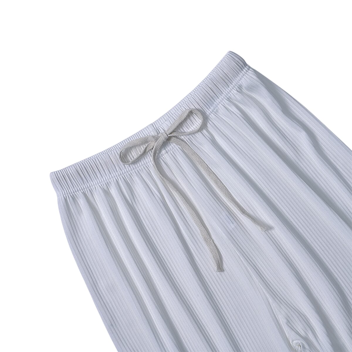 Labor Day Doorbuster TLV TAMSY Set of 2 White and Ikat Polyester Lounge Pant with Drawstring – One Size Fits Most image number 3