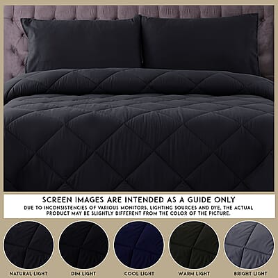 Lux Decor Collection 2pc Black Reversible Comforter Set - Twin