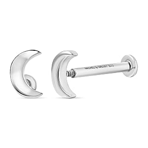 Stud Earrings in Rhodium Over Sterling Silver 