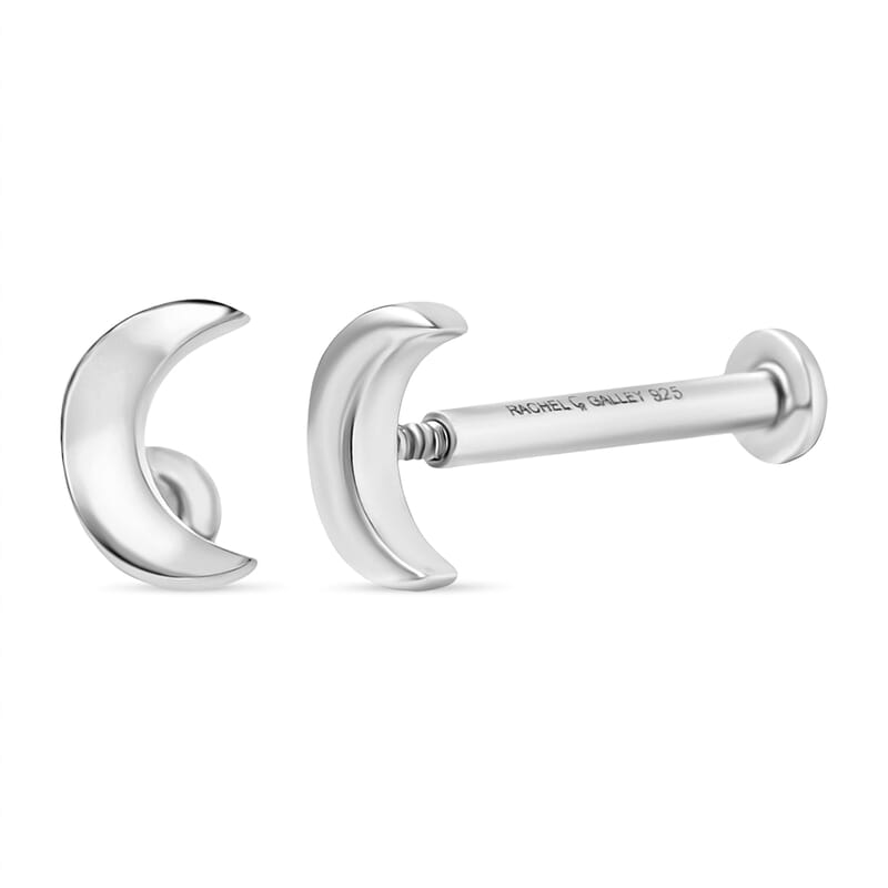 Stud Earrings in Rhodium Over Sterling Silver 