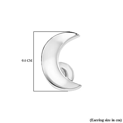 Stud Earrings in Rhodium Over Sterling Silver 