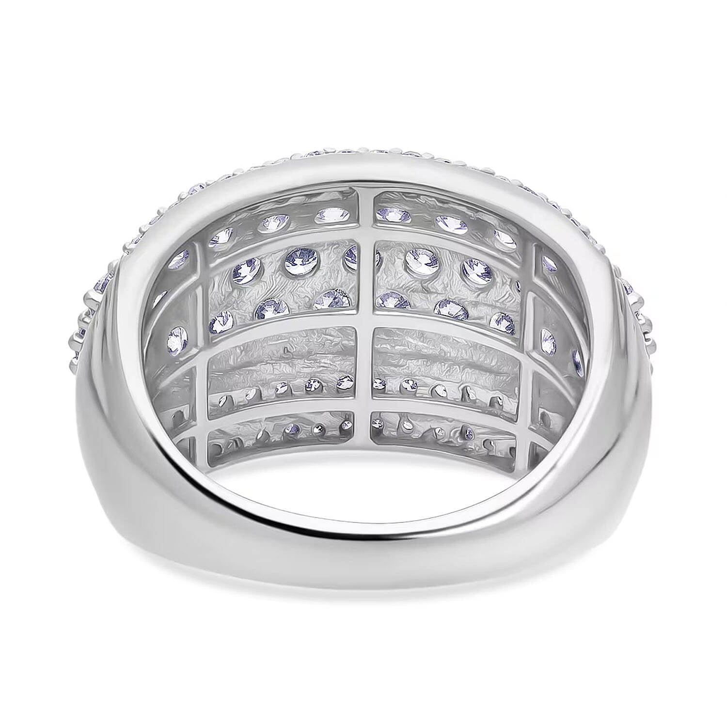 Luxuriant Lab Grown Diamond G-H SI 2.00 ctw Galaxy of Stars Ring in Rhodium Over Sterling Silver (Size 10.0) 