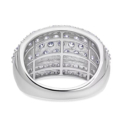 Luxuriant Lab Grown Diamond G-H SI 2.00 ctw Galaxy of Stars Ring in Rhodium Over Sterling Silver (Size 10.0) 