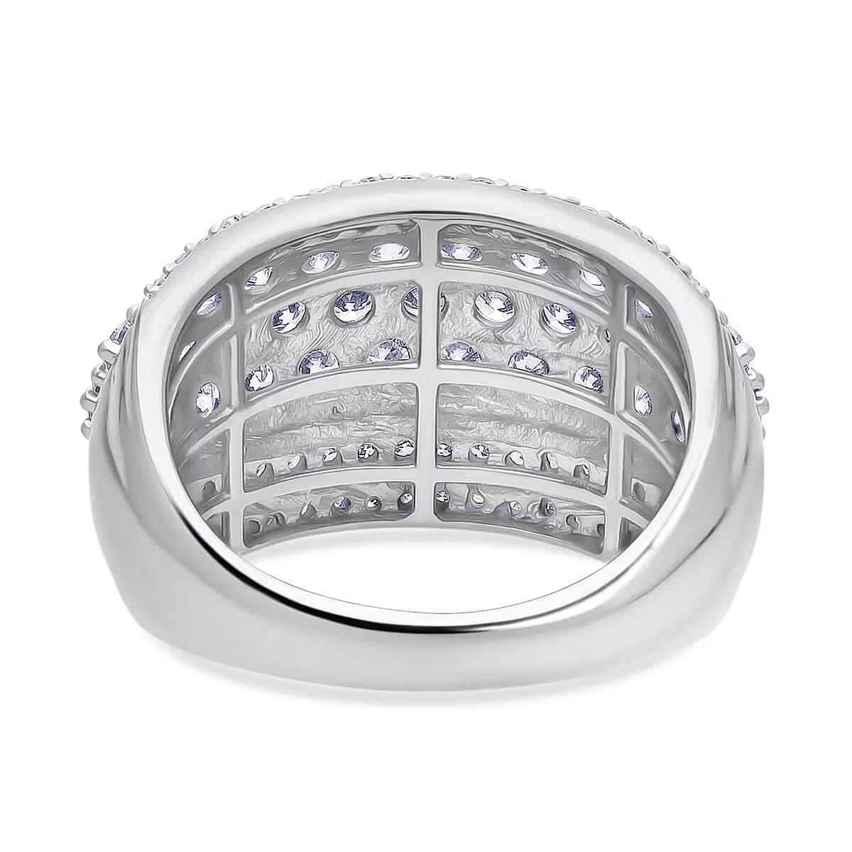 Luxuriant Lab Grown Diamond G-H SI 2.00 ctw Galaxy of Stars Ring in Rhodium Over Sterling Silver (Size 6.0)  image number 7