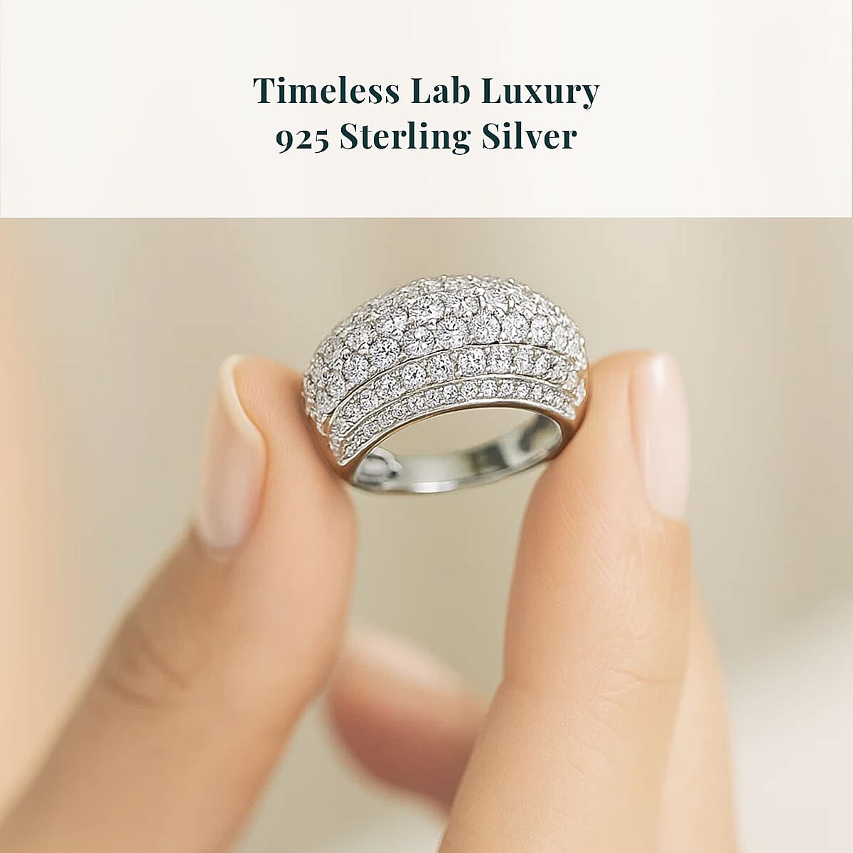 Luxuriant Lab Grown Diamond G-H SI 2.00 ctw Galaxy of Stars Ring in Rhodium Over Sterling Silver (Size 7.0)  image number 2