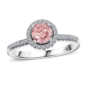 Luxuriant Lab Grown Pink and White Diamond VS 1.00 ctw Regal Bloom Ring in 950 Platinum (Size 6.0) 