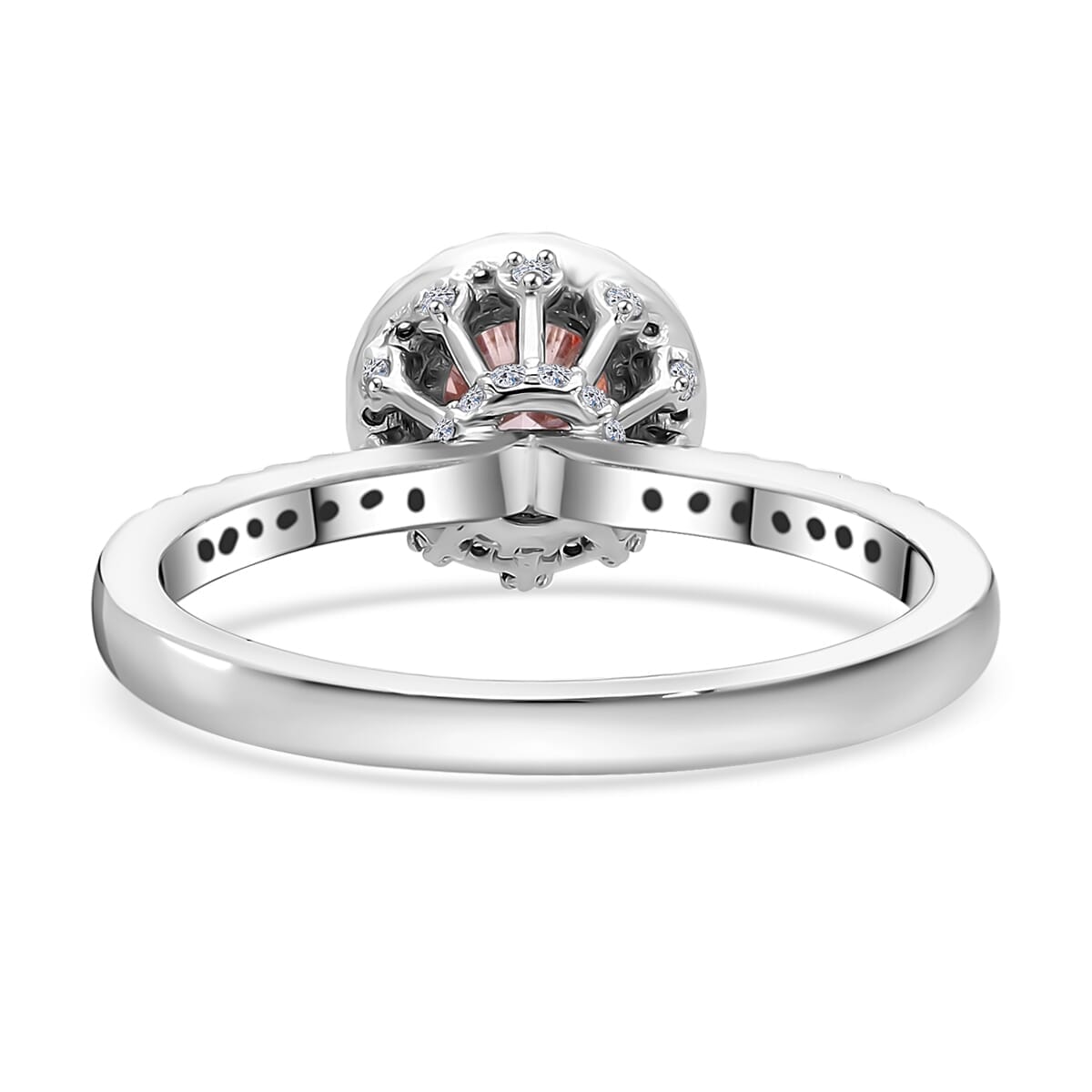 Luxuriant Lab Grown Pink and White Diamond VS 1.00 ctw Regal Bloom Ring in 950 Platinum (Size 6.0)  image number 3