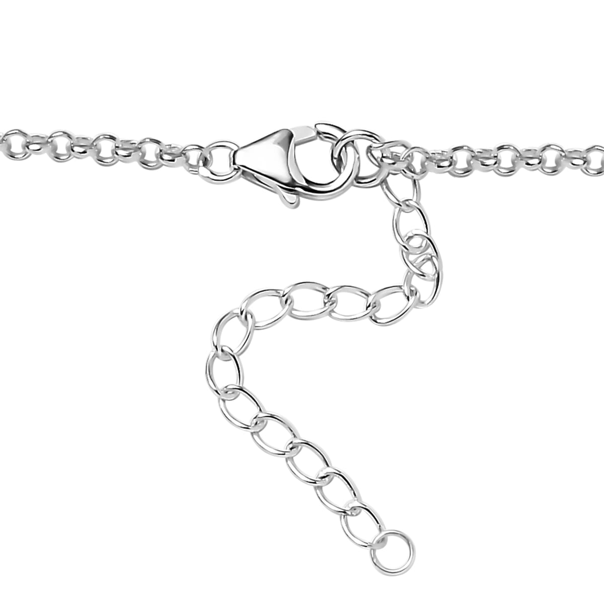 D'Joy Premium Moroccan Amethyst and White Zircon 8.00 ctw Regal Bloom Necklace in Rhodium Over Sterling Silver 18 Inches image number 4