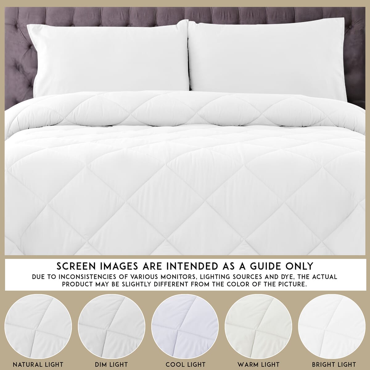 Lux Decor Collection 3pc White Reversible Comforter Set -Queen image number 9