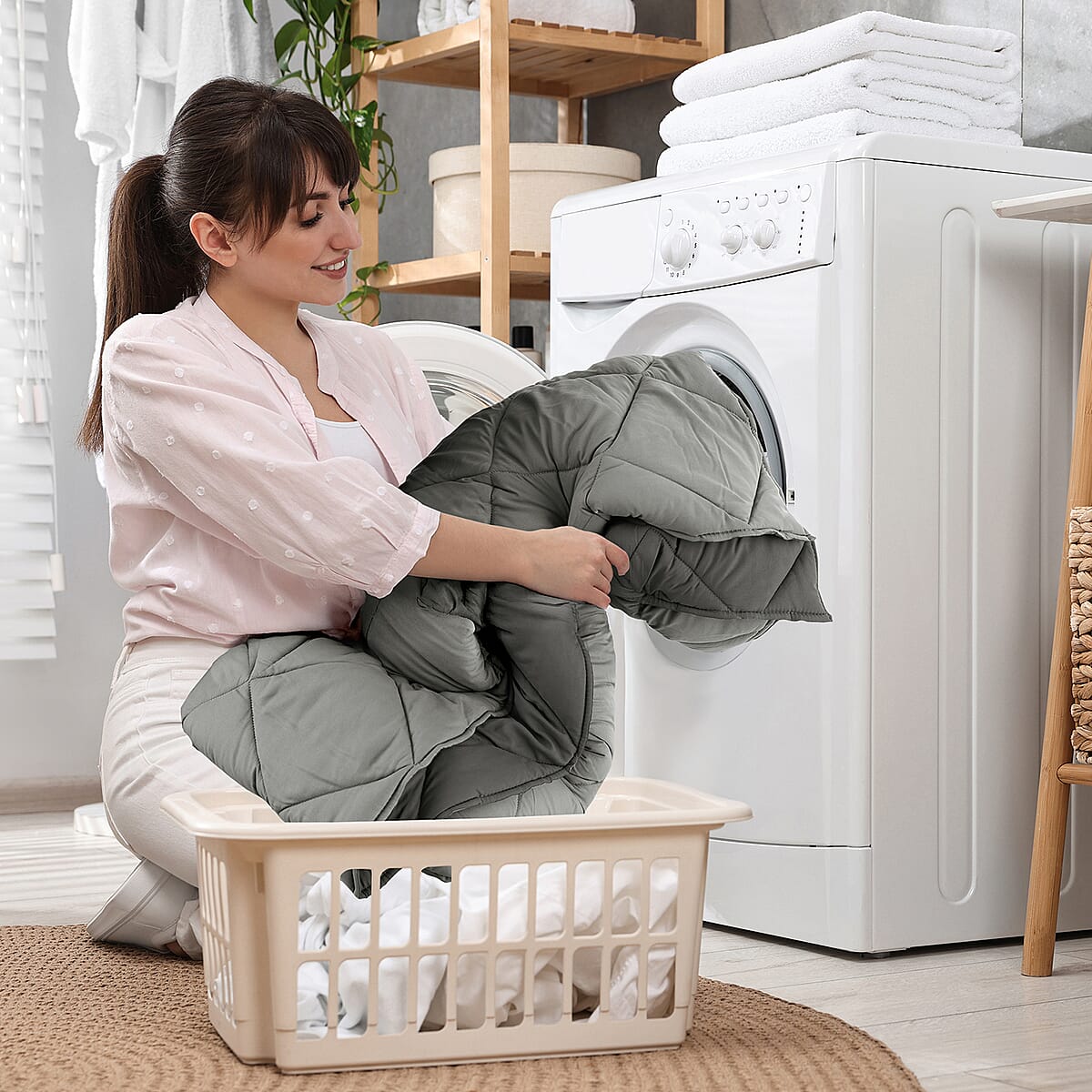 Lux Decor Collection 2pc Grey Reversible Comforter Set - Twin image number 8