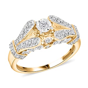 Diamond G-H I3 0.33 ctw Ring in 10K Yellow Gold (Size 7.0)