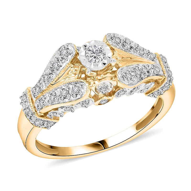 Diamond G-H I3 0.33 ctw Ring in 10K Yellow Gold (Size 7.0)