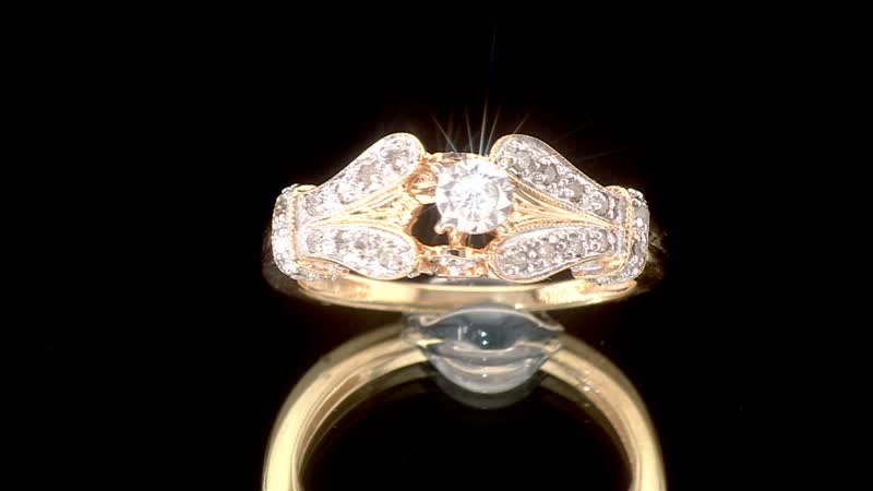 Closeout Deal 10K Yellow Gold Diamond (G-H, I3) Ring (Size 7.0) 0.33 ctw
