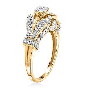 Diamond G-H I3 0.33 ctw Ring in 10K Yellow Gold (Size 7.0)