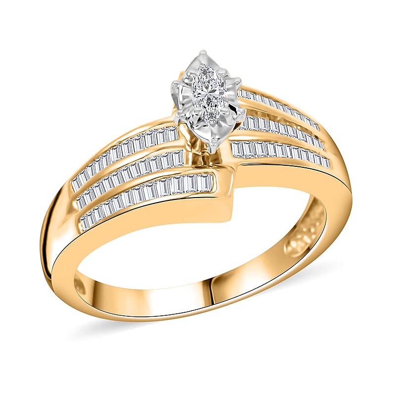Diamond G-H I3 0.50 ctw Ring in 10K Yellow Gold (Size 7.0)