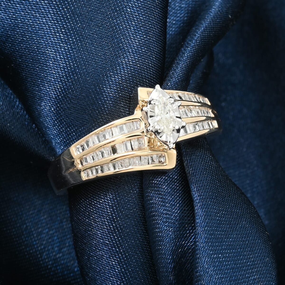 Diamond G-H I3 0.50 ctw Ring in 10K Yellow Gold (Size 7.0) image number 1