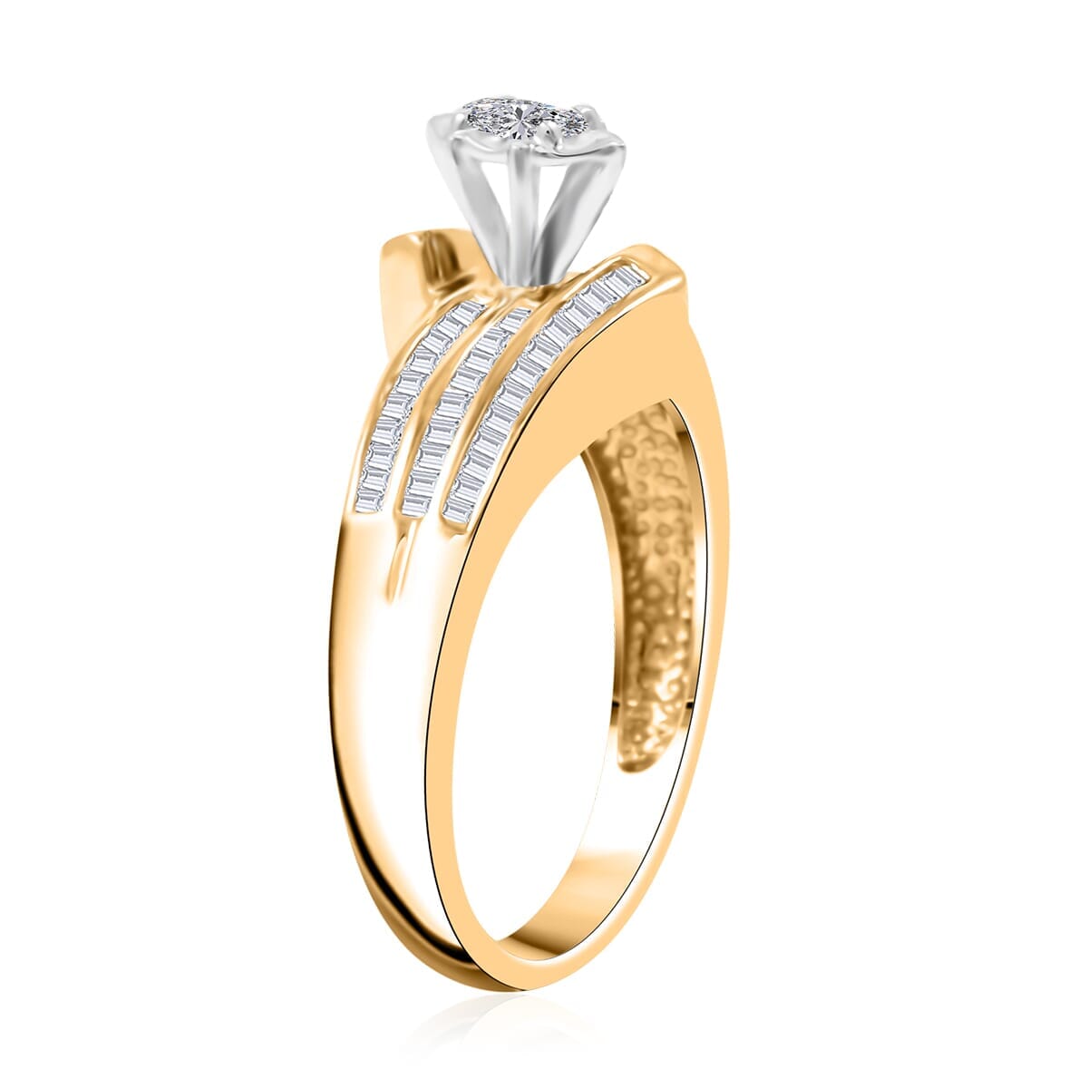 Diamond G-H I3 0.50 ctw Ring in 10K Yellow Gold (Size 7.0) image number 3