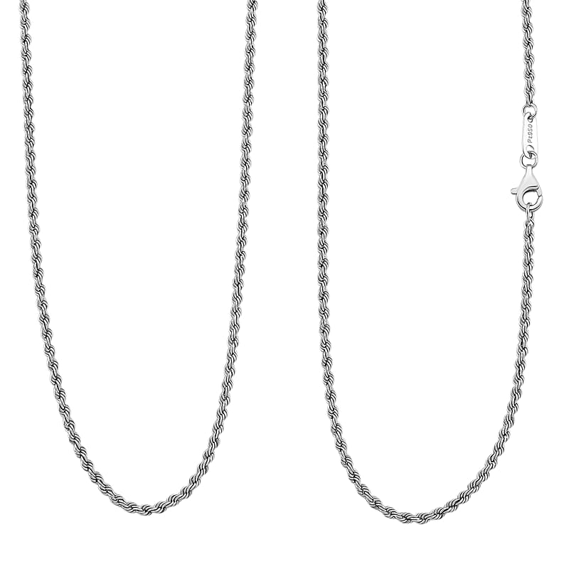 Rhapsody 950 Platinum Rope Chain Necklace (20 Inches) (8.40 Grams)
