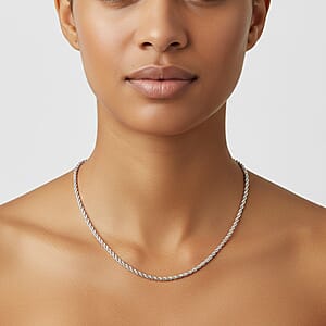 Rhapsody 950 Platinum Rope Chain Necklace (20 Inches) (8.40 Grams)