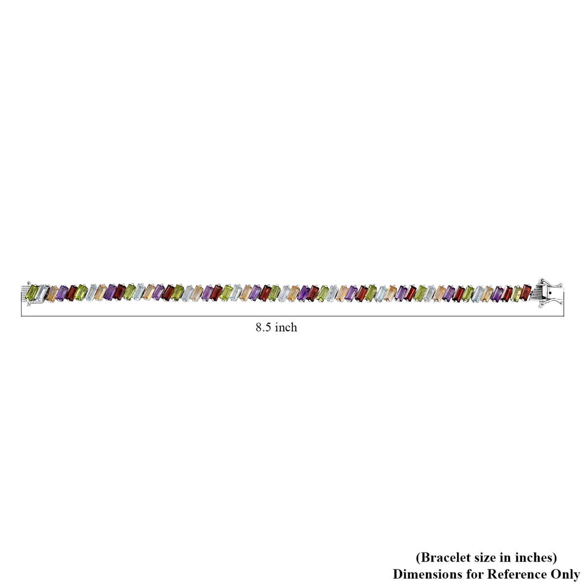 D'Joy Multi Gemstone 20.70 ctw Bracelet in Rhodium Over Sterling Silver (8.00 In) image number 4