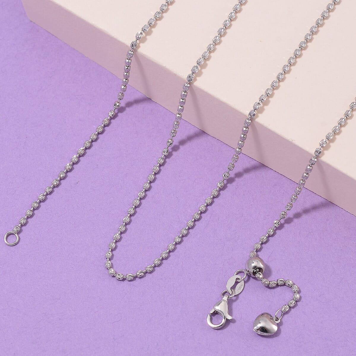 Diamond-cut Chain Necklace in 950 Platinum 8.78 Grams 20 Inches image number 1