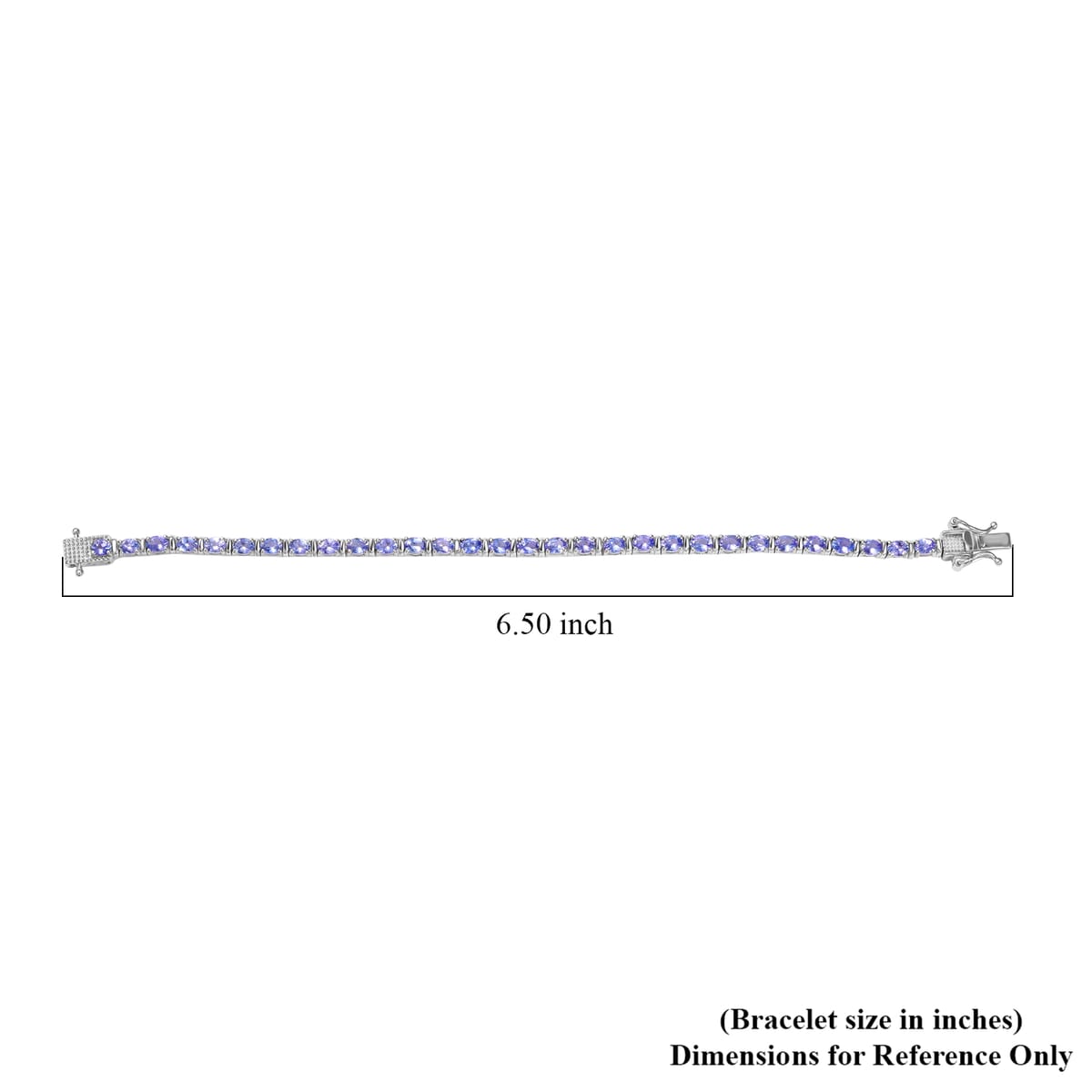 D'Joy Tanzanite 5.15 ctw Pebbles Garden Bracelet in Rhodium Over Sterling Silv (6.50 In) image number 4