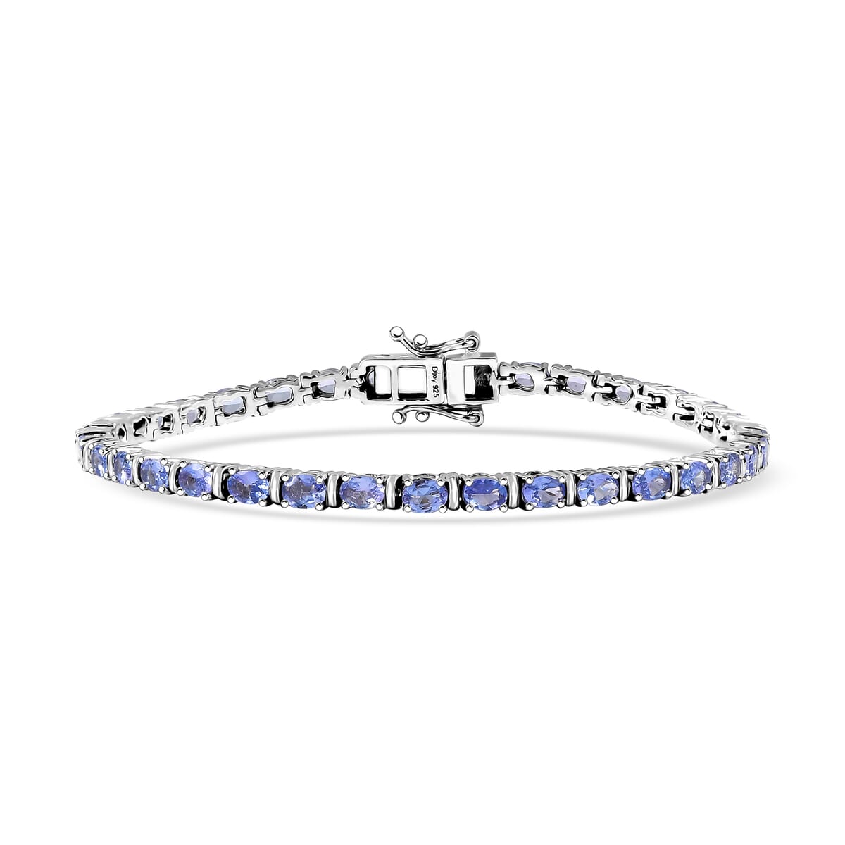 D'Joy Tanzanite 5.85 ctw Pebbles Garden Bracelet in Rhodium Over Sterling Silver (7.25 In) image number 0