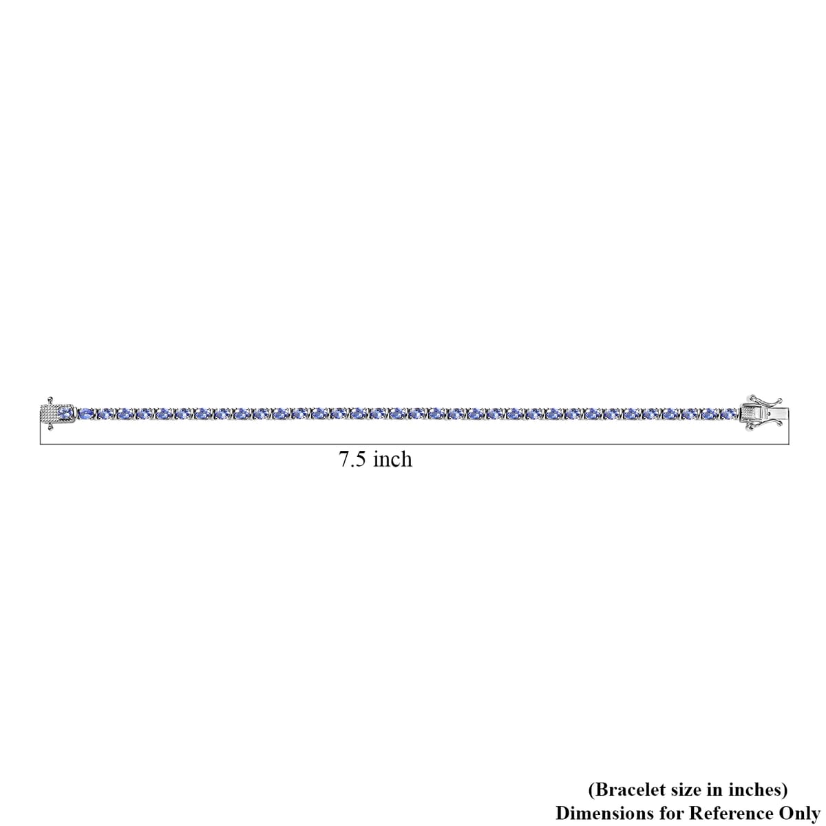D'Joy Tanzanite 5.85 ctw Pebbles Garden Bracelet in Rhodium Over Sterling Silver (7.25 In) image number 4