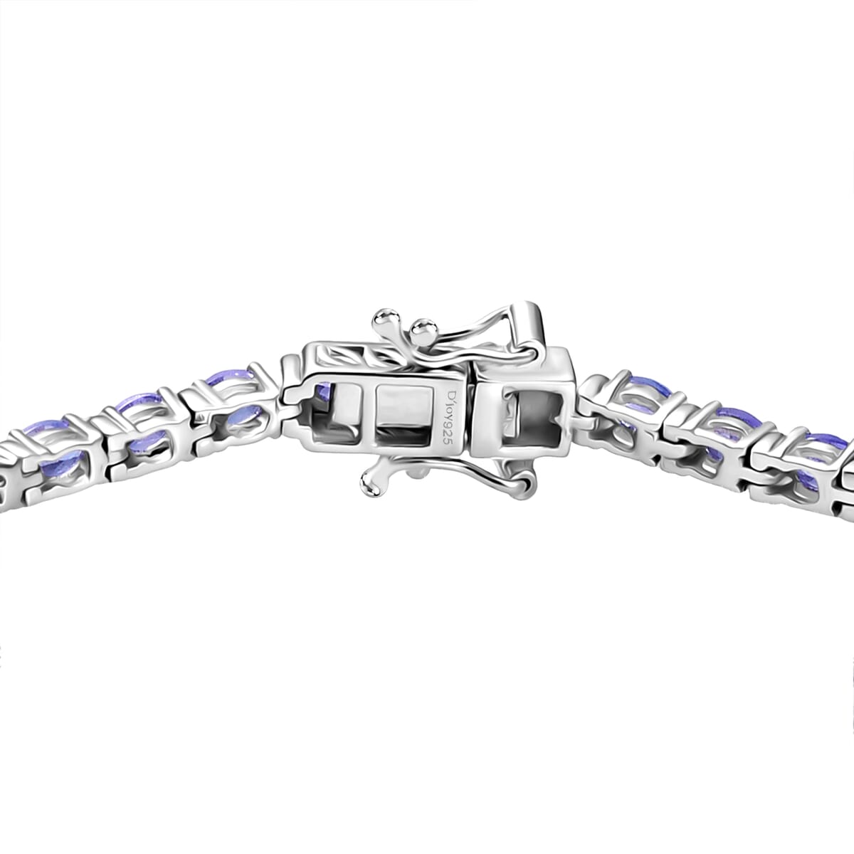 D'Joy Tanzanite 6.35 ctw Pebbles Garden Bracelet in Rhodium Over Sterling Silv (8.00 In) image number 3